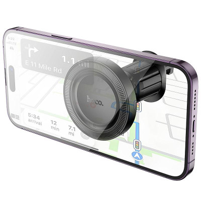 Автотримач Hoco H56 Show ring magnetic (air outlet) Black