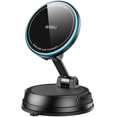 Автотримач з БЗП WIWU CH-326 Universal Vacuum Suction Magnetic 15W Black