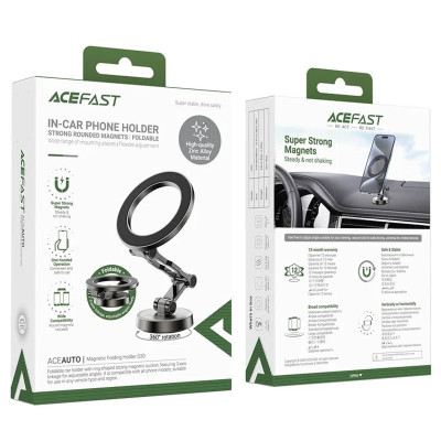 Автотримач Acefast D20 magnetic Metal gray Автотримач Acefast D20 magnetic Metal gray