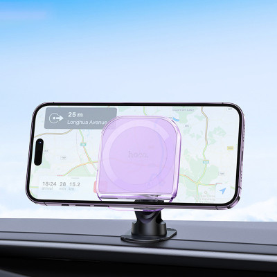 Автотримач Hoco H43 Crystal ring magnetic (center console) Romantic purple Автотримач Hoco H43 Crystal ring magnetic (center console) Romantic purple