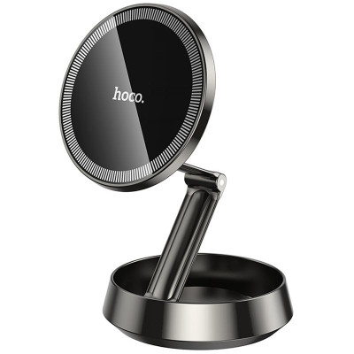 Автотримач Hoco H83 Metal ring magnetic (center console) Metal grey