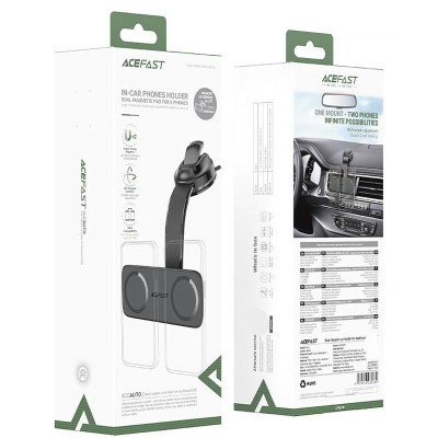 Автотримач Acefast D60 Dual Mount Black