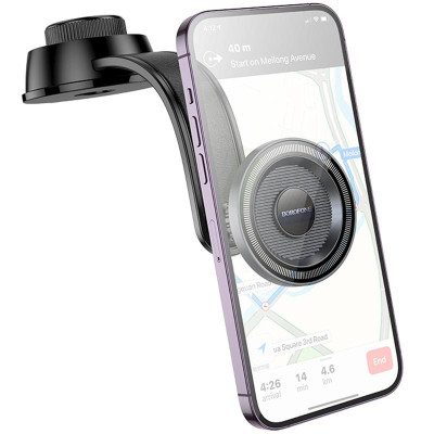 Автотримач Borofone BH123 Profit magnetic (center console) Black / Metal gray Автотримач Borofone BH123 Profit magnetic (center console) Black / Metal gray