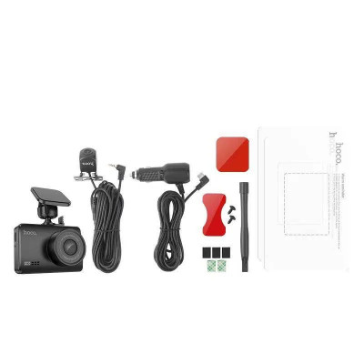 Відеореєстратор Hoco DV3 2.45-inch display with rear camera (1080P+720P) Black