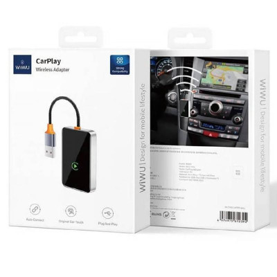 Адаптер WIWU Wi-CP002 car wireless CarPlay iOS Silver Адаптер WIWU Wi-CP002 car wireless CarPlay iOS Silver