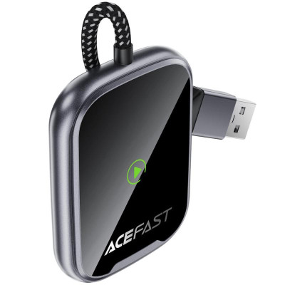 Адаптер Acefast QC1 car wireless CarPlay Gray