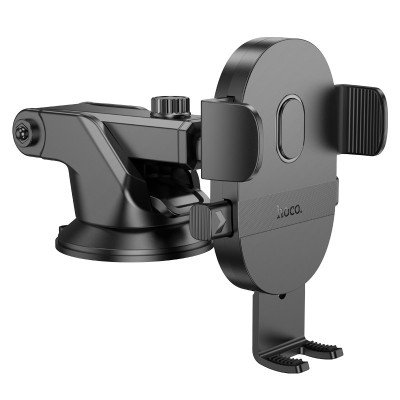 Автотримач Hoco H19 Mighty one-button (center console) Black