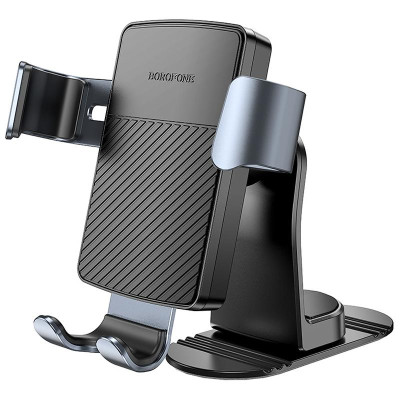 Автотримач Borofone BH119 Refined (center console) Black / Metal gray