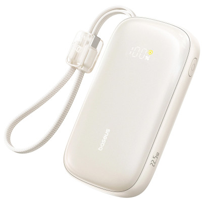 Портативний ЗП Power Bank Baseus EnerFill FC21 Qpow 3 Ultra 22.5W with cable 20000 mAh (PPFLS) Natural Titanium