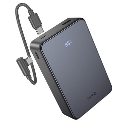 Портативний ЗП Power Bank Hoco J170A Starlight 22.5W+PD20W with cable 20000 mAh Metal gray