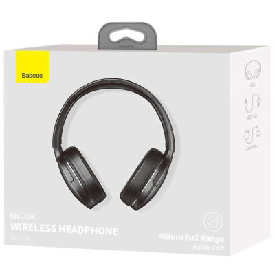 Накладні бездротові навушники Baseus Encok Wireless headphone D02 Pro (NGTD01030) Black
