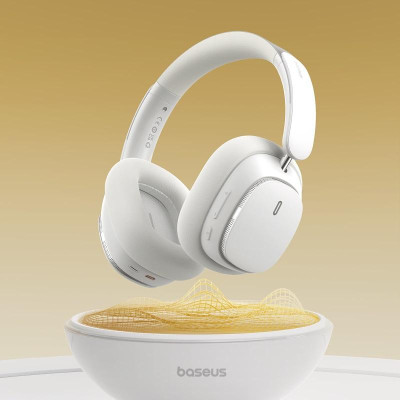 Накладні бездротові навушники Baseus Bowie H1 Pro Noise-Cancellation (A00050601) Moon White Накладні бездротові навушники Baseus Bowie H1 Pro Noise-Cancellation (A00050601) Moon White