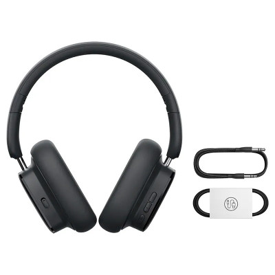 Накладні бездротові навушники Baseus Bowie H1i Noise-Cancellation (A00050402) Cluster Black Накладні бездротові навушники Baseus Bowie H1i Noise-Cancellation (A00050402) Cluster Black