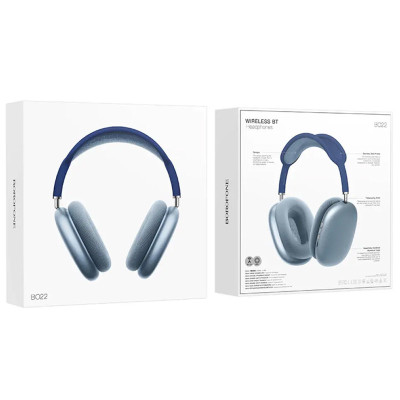 Накладні бездротові навушники Borofone BO22 Elegant Blue Накладні бездротові навушники Borofone BO22 Elegant Blue