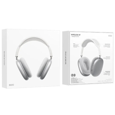 Накладні бездротові навушники Borofone BO22 Elegant Silver Накладні бездротові навушники Borofone BO22 Elegant Silver