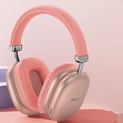 Накладні бездротові навушники Hoco W35 Max Joy Pink