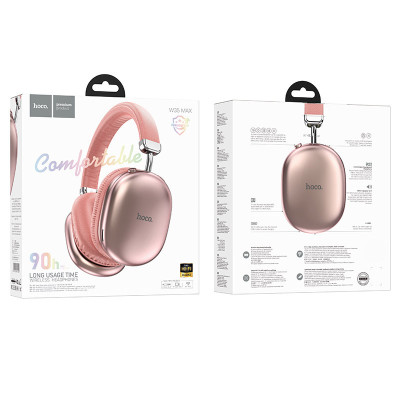 Накладні бездротові навушники Hoco W35 Max Joy Pink