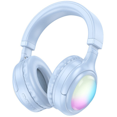 Накладні бездротові навушники Hoco W48 Focus Blue