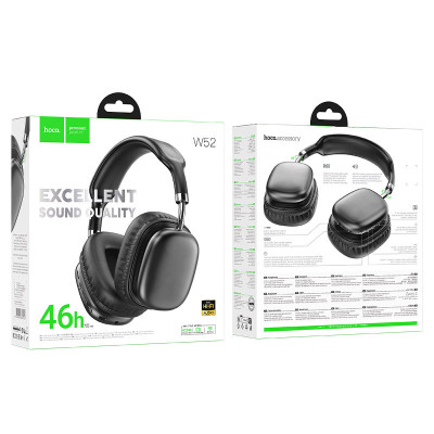 Накладні бездротові навушники Hoco W52 Wonderful Black