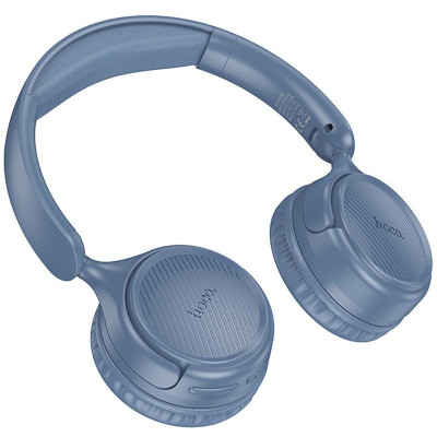 Накладні бездротові навушники Hoco W66 Wave Blue