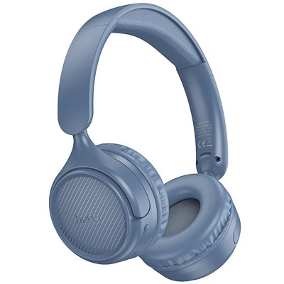 Накладні бездротові навушники Hoco W66 Wave Blue