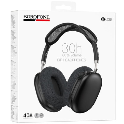 Накладні бездротові навушники Borofone BO36 Tone Black