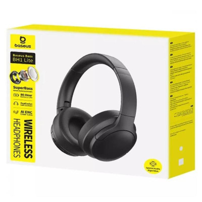 Накладні бездротові навушники Baseus Bass BH1 Lite AI ENC (A0203C) Cosmic Black Накладні бездротові навушники Baseus Bass BH1 Lite AI ENC (A0203C) Cosmic Black
