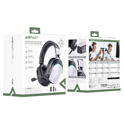 Накладні бездротові навушники Acefast H11 Gaming White