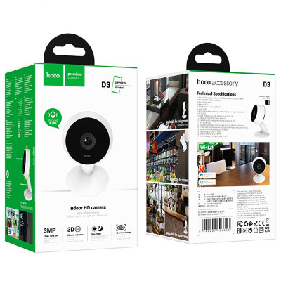 Камера відеоспостереження Hoco D3 indoor HD White Камера відеоспостереження Hoco D3 indoor HD White