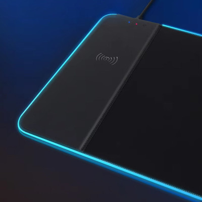 Ігрова поверхня (килимок) STAND JD-S60 з БЗП 15W LED+RGB (800*300*6mm) Black