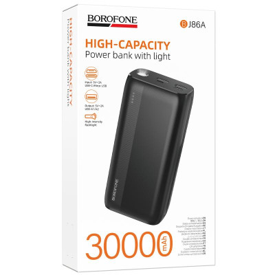 Портативний ЗП Power Bank Borofone BJ86A Victoria 30000 mAh Black