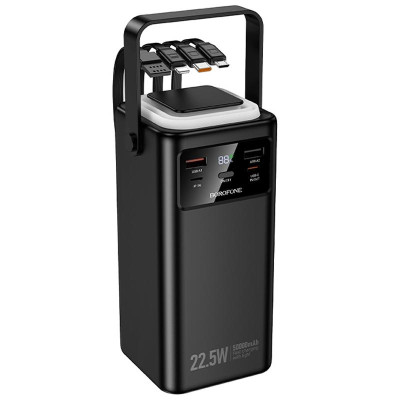 Портативний ЗП Power Bank Borofone BJ65A High 22.5W+PD20W with cable 50000 mAh Black