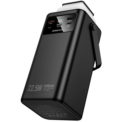 Портативний ЗП Power Bank Borofone BJ65A High 22.5W+PD20W with cable 50000 mAh Black