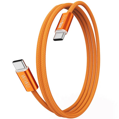 Дата кабель WIWU C101 Essen Type-C to Type-C 240W (1.5m) Orange