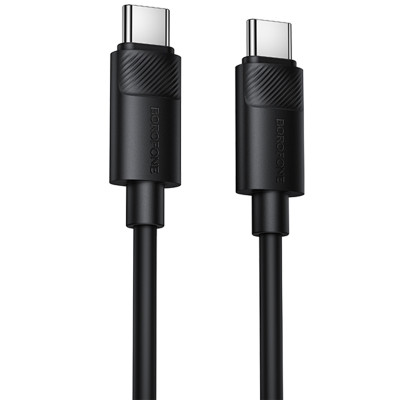 Дата кабель Borofone BX123 Leya Type-C to Type-C 60W (1m) Black