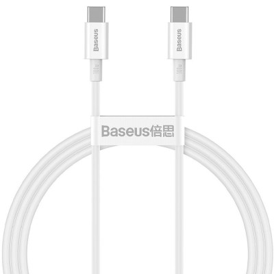 Дата кабель Baseus Superior Series Fast Charging Type-C to Type-C PD 100W (1m) (CATYS-B) Білий