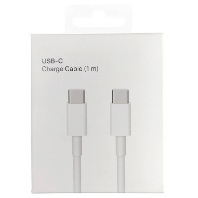 Дата кабель USB-C to USB-C FineWoven for Apple (AAA) (1m) (box) White Дата кабель USB-C to USB-C FineWoven for Apple (AAA) (1m) (box) White