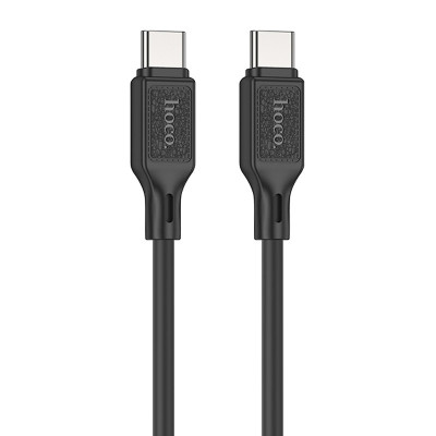 Дата кабель Hoco X90 Cool silicone Type-C to Type-C 60W (1m) Black
