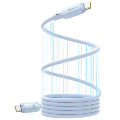 Дата кабель Baseus PicoGo Magnetic Liquid Silicone Type-C to Type-C 240W (1m) (P10376800) Galaxy Blue