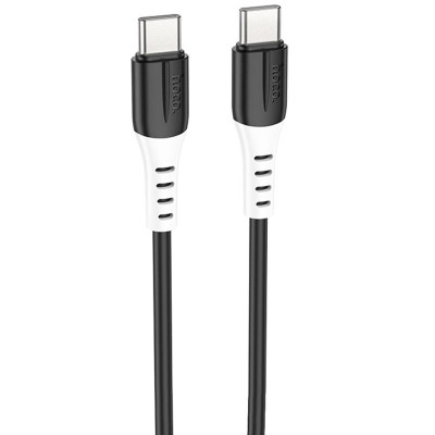 Дата кабель Hoco X82 Silicone Type-C to Type-C 60W (1m) Black