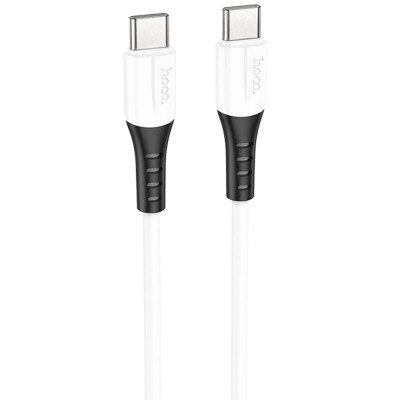 Дата кабель Hoco X82 Silicone Type-C to Type-C 60W (1m) White