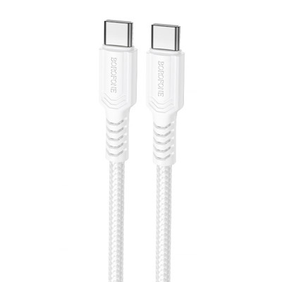 Дата кабель Borofone BX116 Certain Type-C to Type-C 60W (1m) White