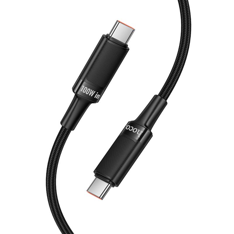 Дата кабель Hoco U153 Extreme Type-C to Type-C 100W (1.2m) Black