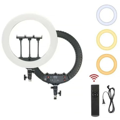 Кільцева світлодіодна LED лампа Jmary FM-18R Black