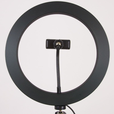 Кільцева світлодіодна LED лампа Flat Ring 10" + tripod 2.1m Black