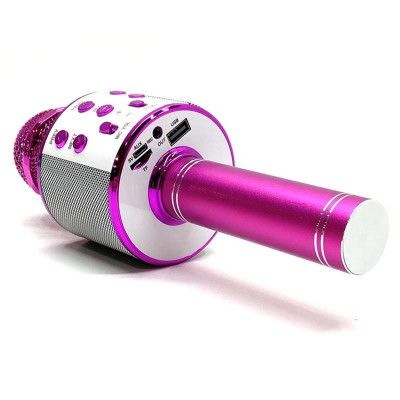 Караоке Мікрофон-колонка WS858 Pink Караоке Мікрофон-колонка WS858 Pink