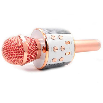 Караоке Мікрофон-колонка WS858 Rose Gold Караоке Мікрофон-колонка WS858 Rose Gold