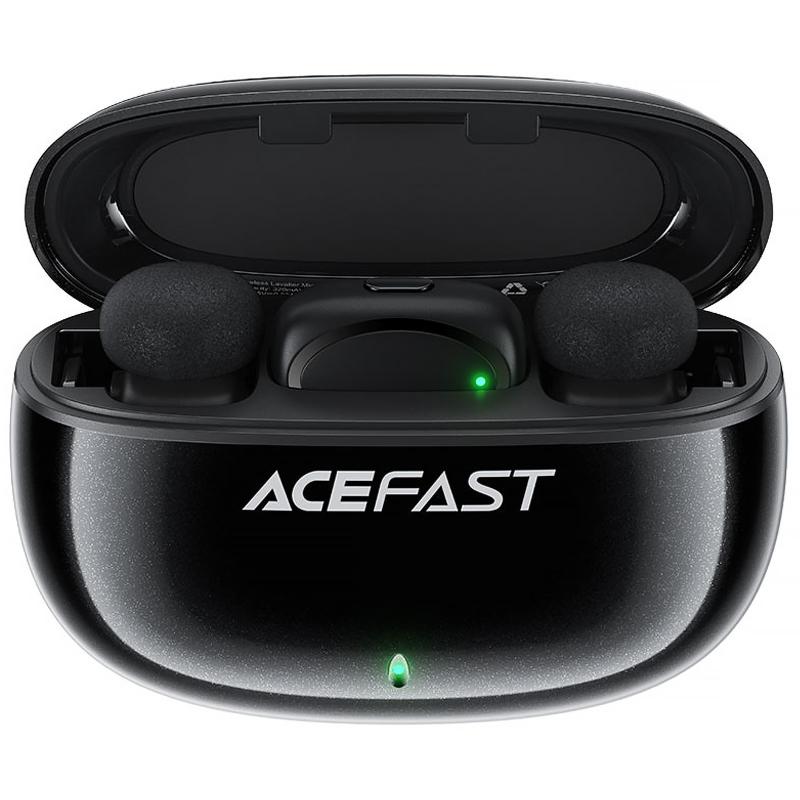 Петличний бездротовий мікрофон Acefast R2 Dual-mic Type-C Black