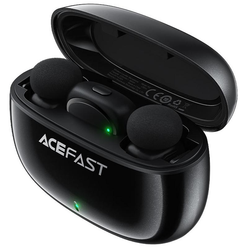 Петличний бездротовий мікрофон Acefast R2 Dual-mic Type-C Black