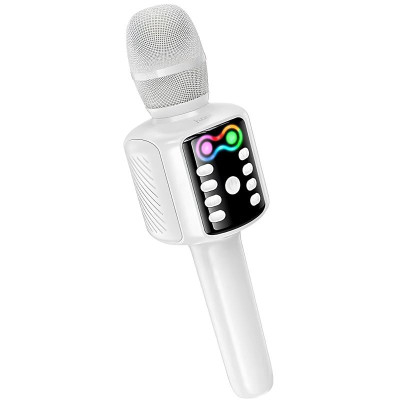 Караоке Мікрофон-колонка Hoco L24 Shine White